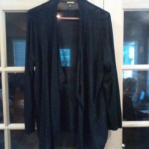 Open Front Semi-Sheer Cardigan